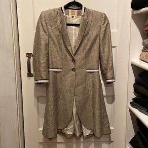 T.ba Linen Riding Coat Size 4